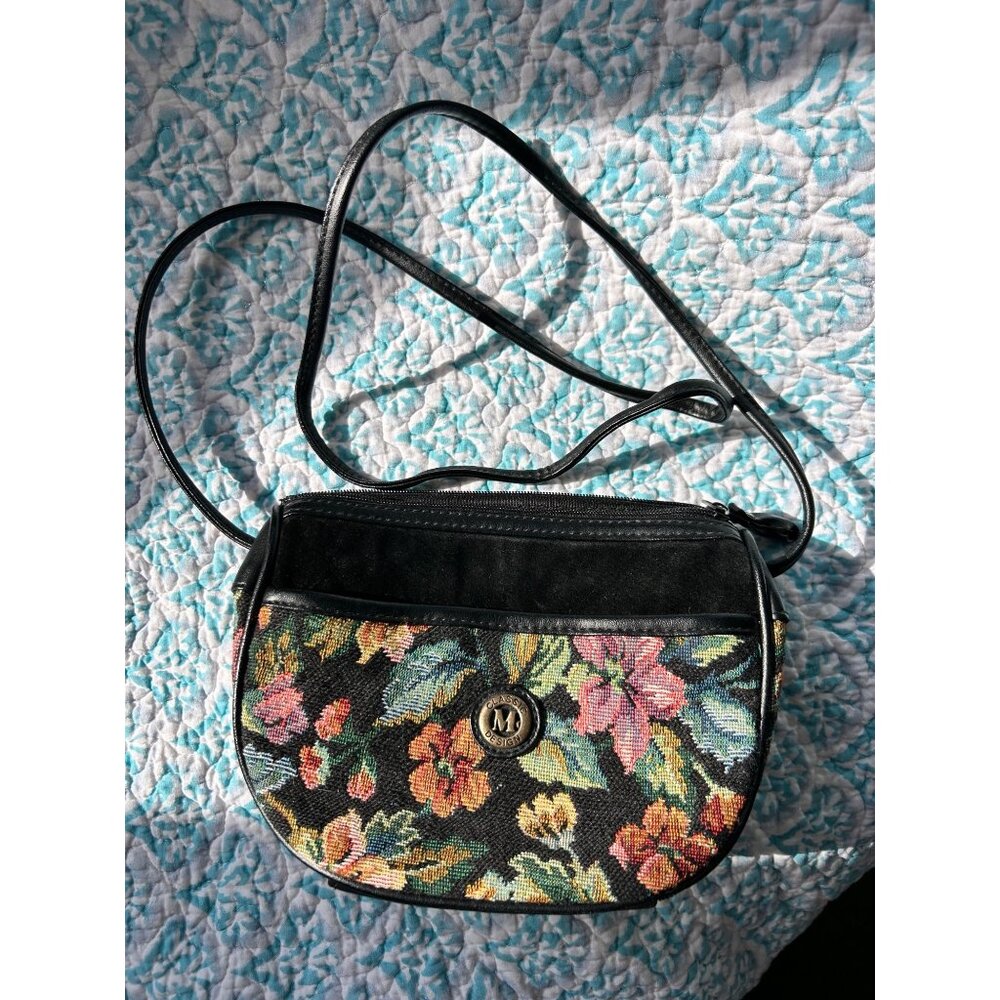 Vintage Style Floral Tapestry Mini Shoulder Bag Mizrahi 90s Y2K